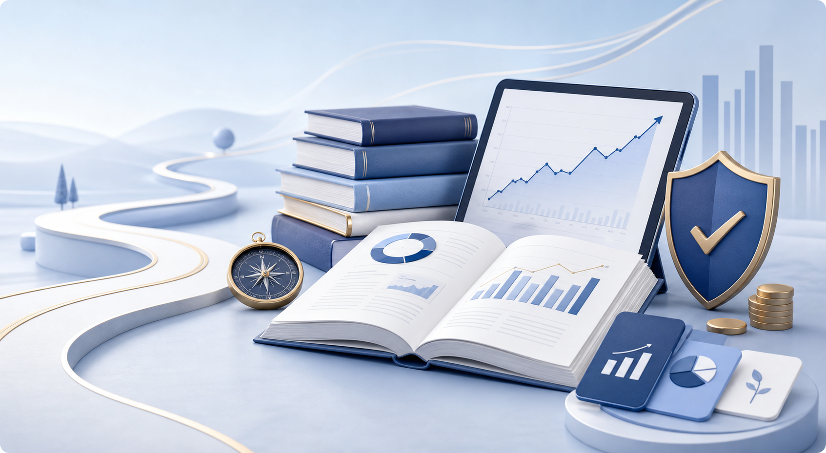 Financial learning materials, planning tools, and long-term growth charts